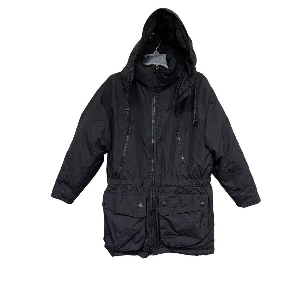Eddie‎ Bauer Women's Down filled Black Parka Puffer Coat Jacket Size Small
